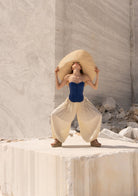 Tiny-Beli Lastikli Tencel™ Krem şalvar Pantolon-Pantolon-3-Milagron.com