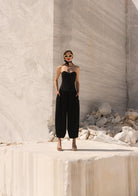 Tiny-Beli Lastikli Tencel™ Siyah şalvar Pantolon-Pantolon-5-Milagron.com