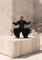 Tiny-Beli Lastikli Tencel™ Siyah şalvar Pantolon-Pantolon-6-Milagron.com