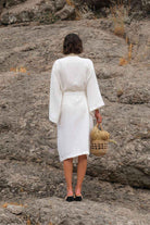 Tiny-Beyaz Keten Kimono-Kimono-2-Milagron.com