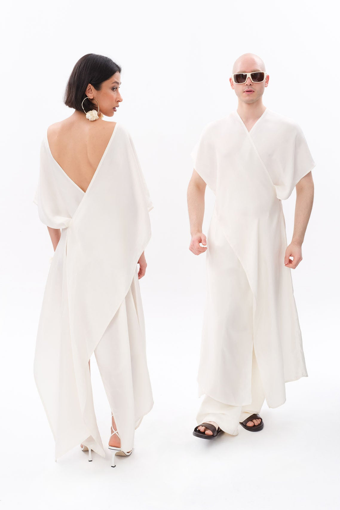 Tiny-Beyaz Luxe Tencel™ Elbise-Elbise-1-Milagron.com