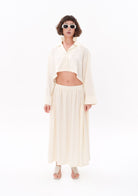 Tiny-Beyaz Oversize Crop Gömlek-Gömlek-5-Milagron.com