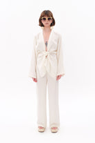 Tiny-Beyaz Tencel™ Bağlamalı Gömlek-Gömlek-1-Milagron.com