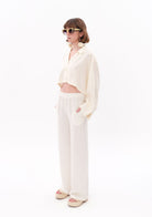 Tiny-Beyaz Tencel™ Beli Lastikli Pantolon-Pantolon-4-Milagron.com