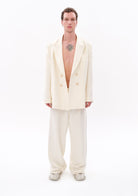 Tiny-Beyaz Tencel™ Blazer-Ceket-3-Milagron.com