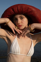 Tiny-Beyaz üçgen İpli Bikini üstü-Bikini + Mayo-1-Milagron.com