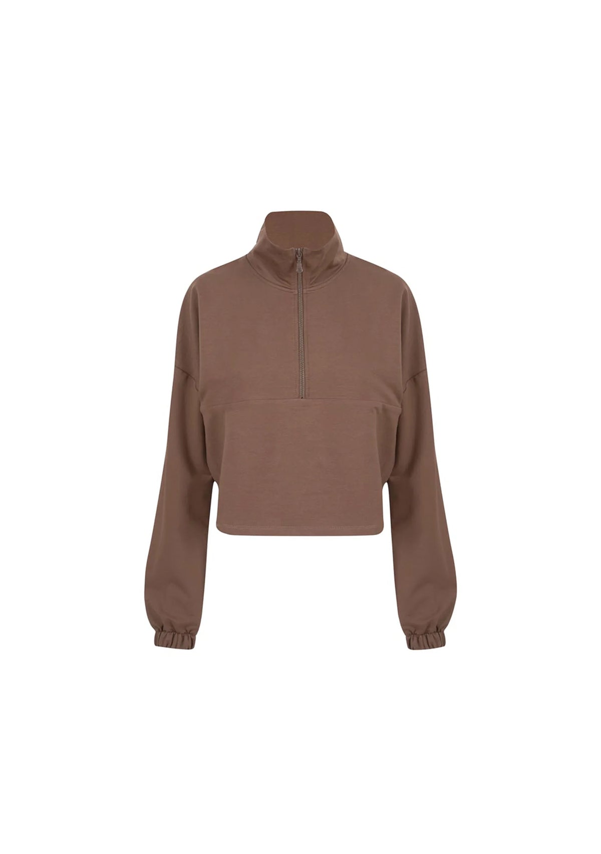 Tiny-Boğazda Fermuar Detaylı Kahverengi Sweatshirt-Sweatshirts & Hoodies-11-Milagron.com