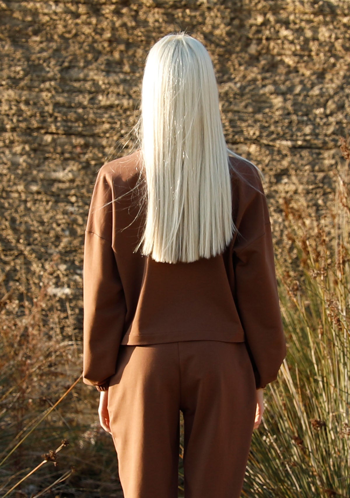 Tiny-Boğazda Fermuar Detaylı Kahverengi Sweatshirt-Sweatshirts & Hoodies-2-Milagron.com