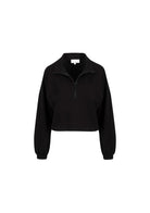 Tiny-Boğazda Fermuar Detaylı Siyah Sweatshirt-Sweatshirts & Hoodies-7-Milagron.com