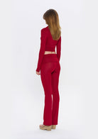 Tiny-Bordo Fermuarlı Dar Kesim Yumuşak Hırka-Kazak & Triko-2-Milagron.com