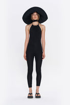 Tiny-Boyundan Bağlamalı Sırt Dekolteli Siyah Tulum-Tulum-1-Milagron.com