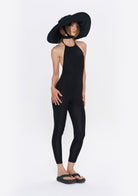 Tiny-Boyundan Bağlamalı Sırt Dekolteli Siyah Tulum-Tulum-12-Milagron.com