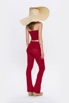 Tiny-Çapraz Bant Detaylı Straplez Bordo Büstiyer-Top-8-Milagron.com