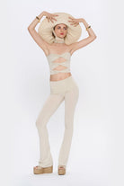 Tiny-Çapraz Bant Detaylı Straplez Krem Büstiyer-Top-1-Milagron.com