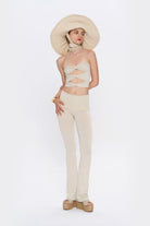 Tiny-Çapraz Bant Detaylı Straplez Krem Büstiyer-Top-12-Milagron.com