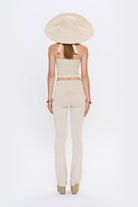 Tiny-Çapraz Bant Detaylı Straplez Krem Büstiyer-Top-7-Milagron.com