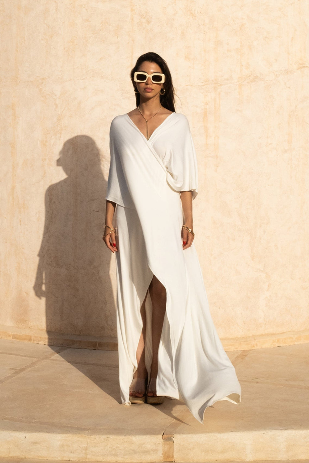 Tiny-Çapraz Beyaz Elbise-Elbise-1-Milagron.com