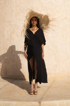 Tiny-Çapraz Siyah Elbise-Elbise-1-Milagron.com