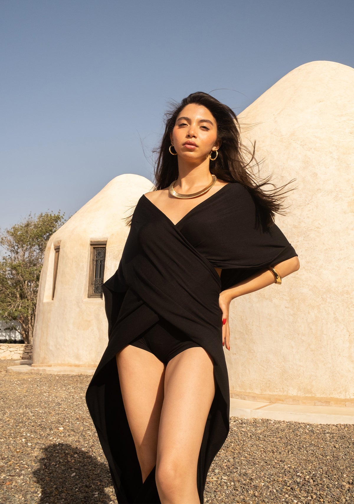 Tiny-Çapraz Siyah Elbise-Elbise-5-Milagron.com