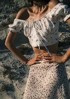 Tiny-Çiçek Desenli Balon Kollu Romantik Büstiyer-Top-12-Milagron.com