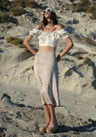 Tiny-Çiçek Desenli Balon Kollu Romantik Büstiyer-Top-5-Milagron.com