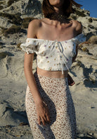 Tiny-Çiçek Desenli Balon Kollu Romantik Büstiyer-Top-9-Milagron.com