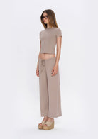 Tiny-Dar Kesim Açık Kahverengi Tişört-T-Shirts-5-Milagron.com