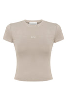 Tiny-Dar Kesim Açık Kahverengi Tişört-T-Shirts-8-Milagron.com