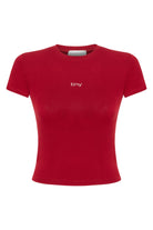Tiny-Dar Kesim Bordo Tişört-T-Shirts-10-Milagron.com