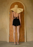 Tiny-Dökümlü Siyah Şort-Şort-2-Milagron.com