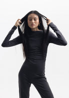 Tiny-Drapeli Tek Omuz Düşük Antrasit Pamuklu Tulum-Tulum-10-Milagron.com