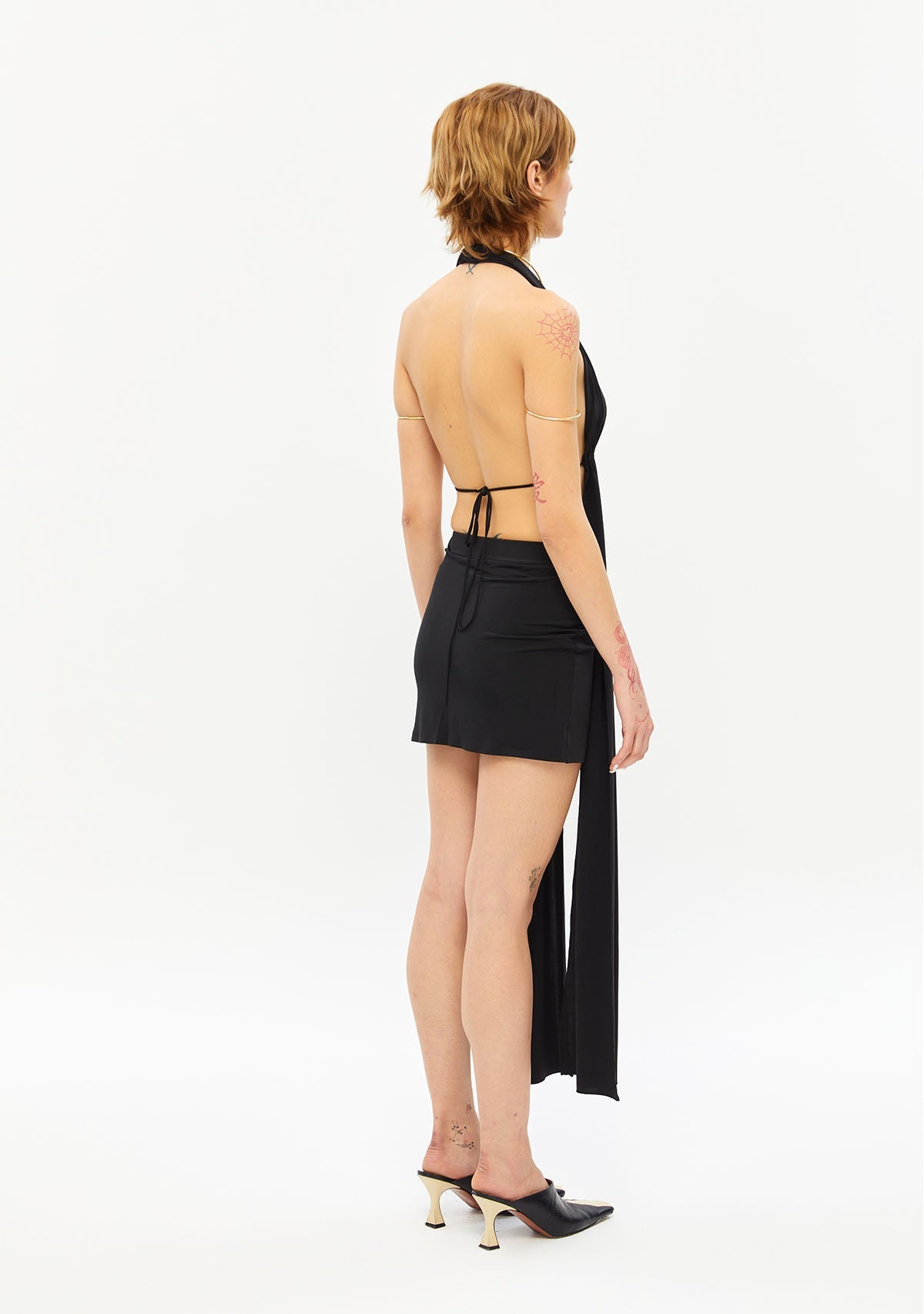 Tiny-Düz Kesim Mini Siyah Etek-Etek-3-Milagron.com
