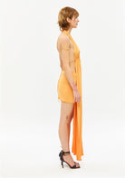 Tiny-Düz Kesim Mini Turuncu Etek-Etek-4-Milagron.com