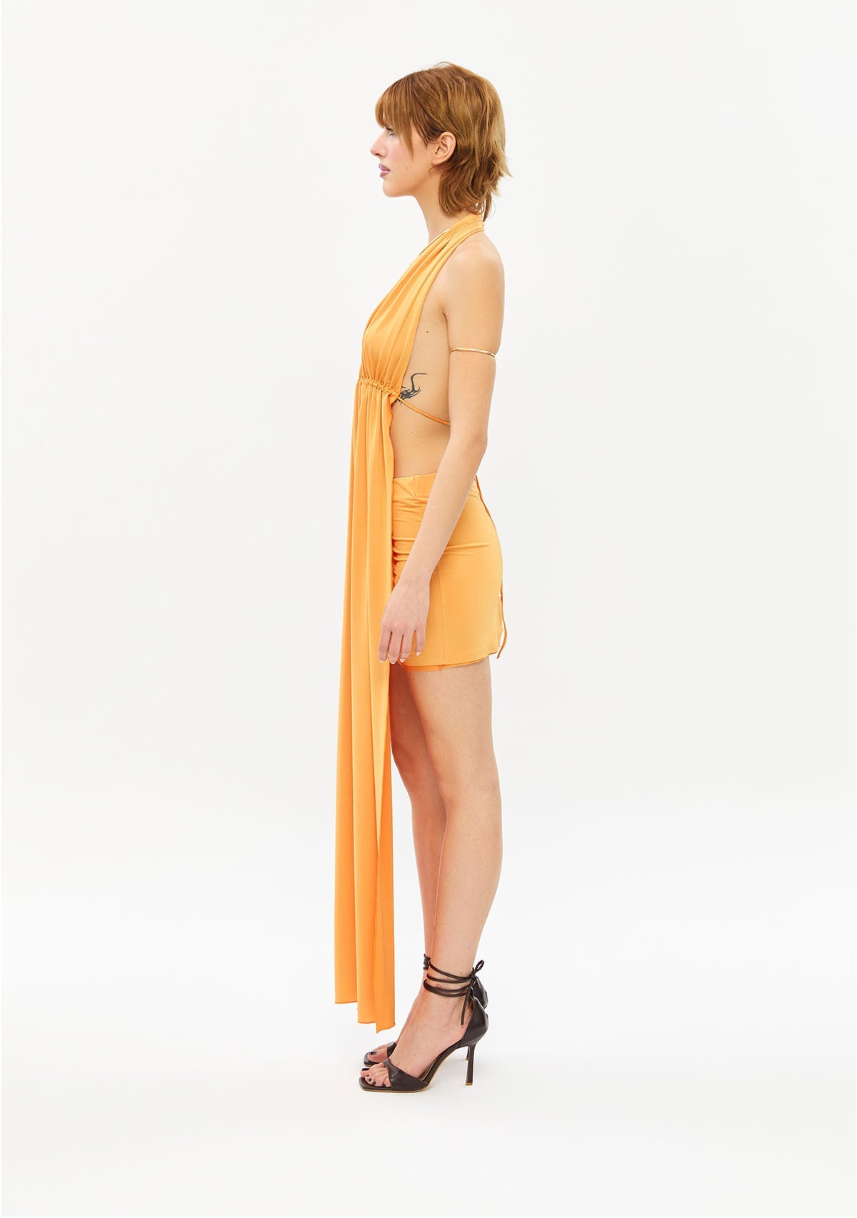 Tiny-Düz Kesim Mini Turuncu Etek-Etek-6-Milagron.com