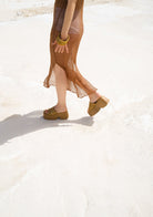 Tiny-El İşi Kolsuz Uzun Kahverengi Elbise-Elbise-2-Milagron.com