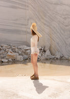 Tiny-El İşi Uzun Kollu Mini Beyaz Elbise-Bluz-4-Milagron.com