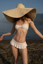 Tiny-Fırfır Detaylı Beyaz Bikini Altı-Bikini + Mayo-1-Milagron.com