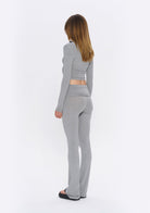 Tiny-Gri Fermuarlı Dar Kesim Yumuşak Hırka-Kazak & Triko-7-Milagron.com
