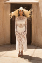 Tiny-Gül Desenli Uzun Tül Elbise-Elbise-1-Milagron.com