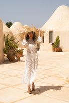 Tiny-Gül Desenli Uzun Tül Elbise-Elbise-10-Milagron.com