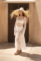 Tiny-Gül Desenli Uzun Tül Elbise-Elbise-11-Milagron.com