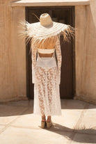 Tiny-Gül Desenli Uzun Tül Elbise-Elbise-3-Milagron.com