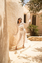 Tiny-Gül Desenli Uzun Tül Elbise-Elbise-4-Milagron.com