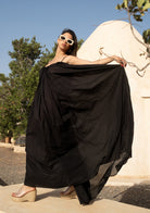 Tiny-İp Askılı Geniş Kesim Siyah Elbise-Elbise-9-Milagron.com