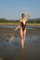 Tiny-Kahverengi Bağlama Detaylı Mayokini-Bikini + Mayo-1-Milagron.com