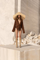 Tiny-Kahverengi Bağlamalı Gömlek-Gömlek-1-Milagron.com