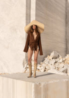 Tiny-Kahverengi Bağlamalı Gömlek-Gömlek-5-Milagron.com