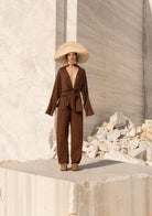 Tiny-Kahverengi Bağlamalı Gömlek-Gömlek-6-Milagron.com