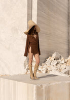 Tiny-Kahverengi Bağlamalı Gömlek-Gömlek-9-Milagron.com