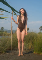 Tiny-Kahverengi Kolsuz Surf Mayo-Bikini + Mayo-5-Milagron.com